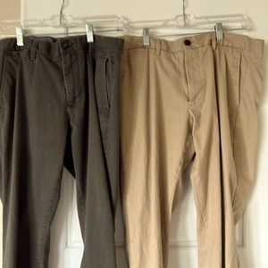 Mens Gap factory khakis. 34x32 slim fit. 2 pairs